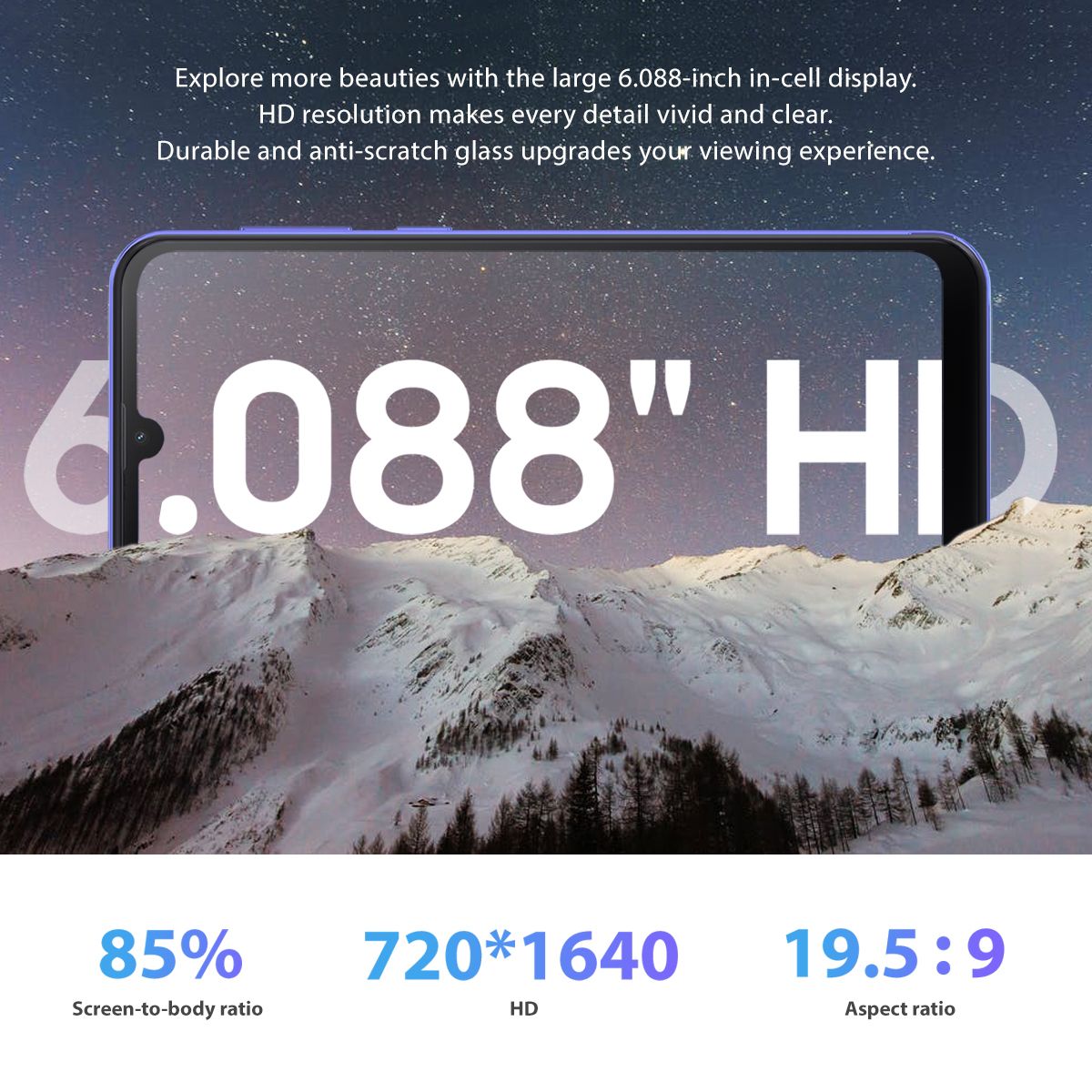Oscal C20 6.088" 1GB RAM/32GB ROM Android 11 - Black