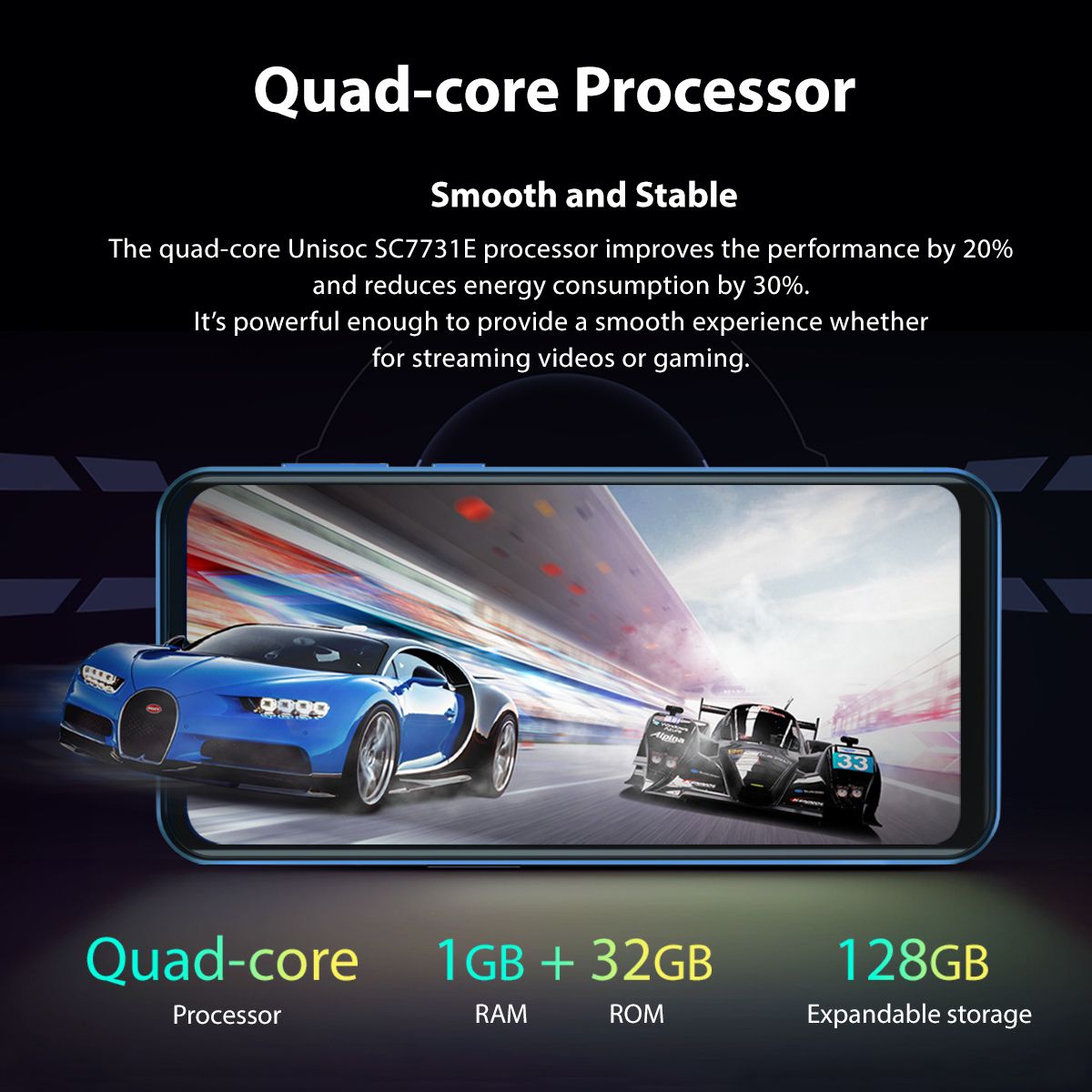 Oscal C20 6.088" 1GB RAM/32GB ROM Android 11 - Black