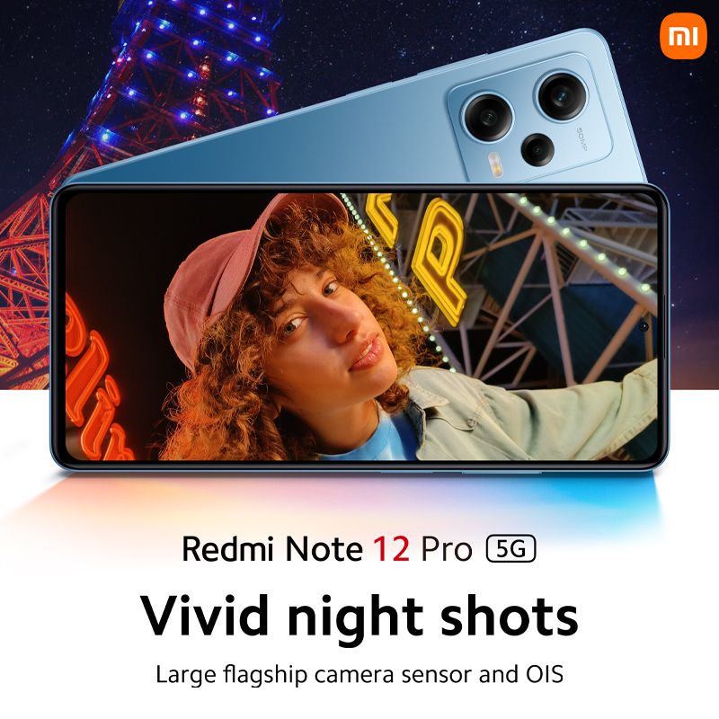 Redmi Note 12 Pro 6.67" 8GB RAM/256GB ROM Android 11 - Black