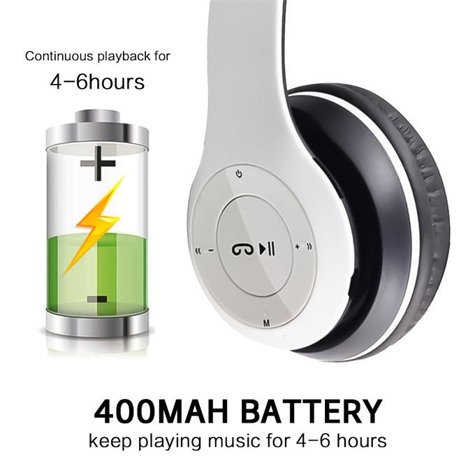 P47 Wireless Bluetooth Headphones, FM Radio, Sd Card MP3