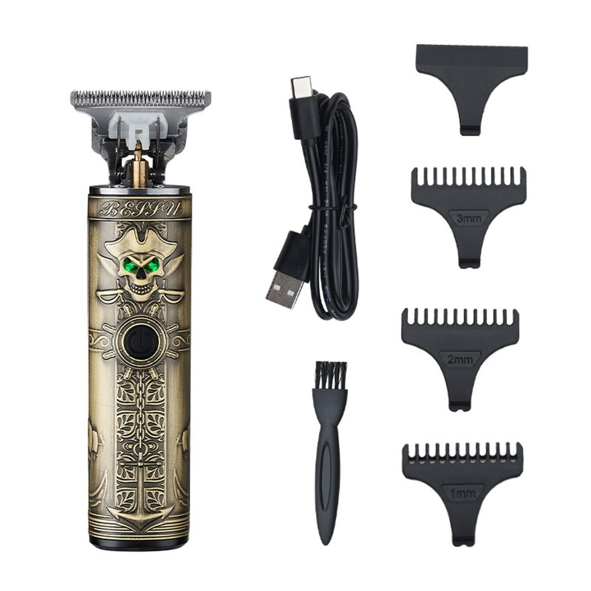 Electric Clippers USB Cordless Hair Clipper with Limit Combs Digital Display Hair Trimmer for Men Barbers Home