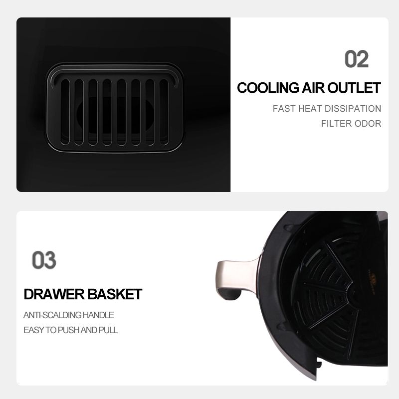AIR FRYER/Non-stick Oil-Free Frying Machine/ 6L