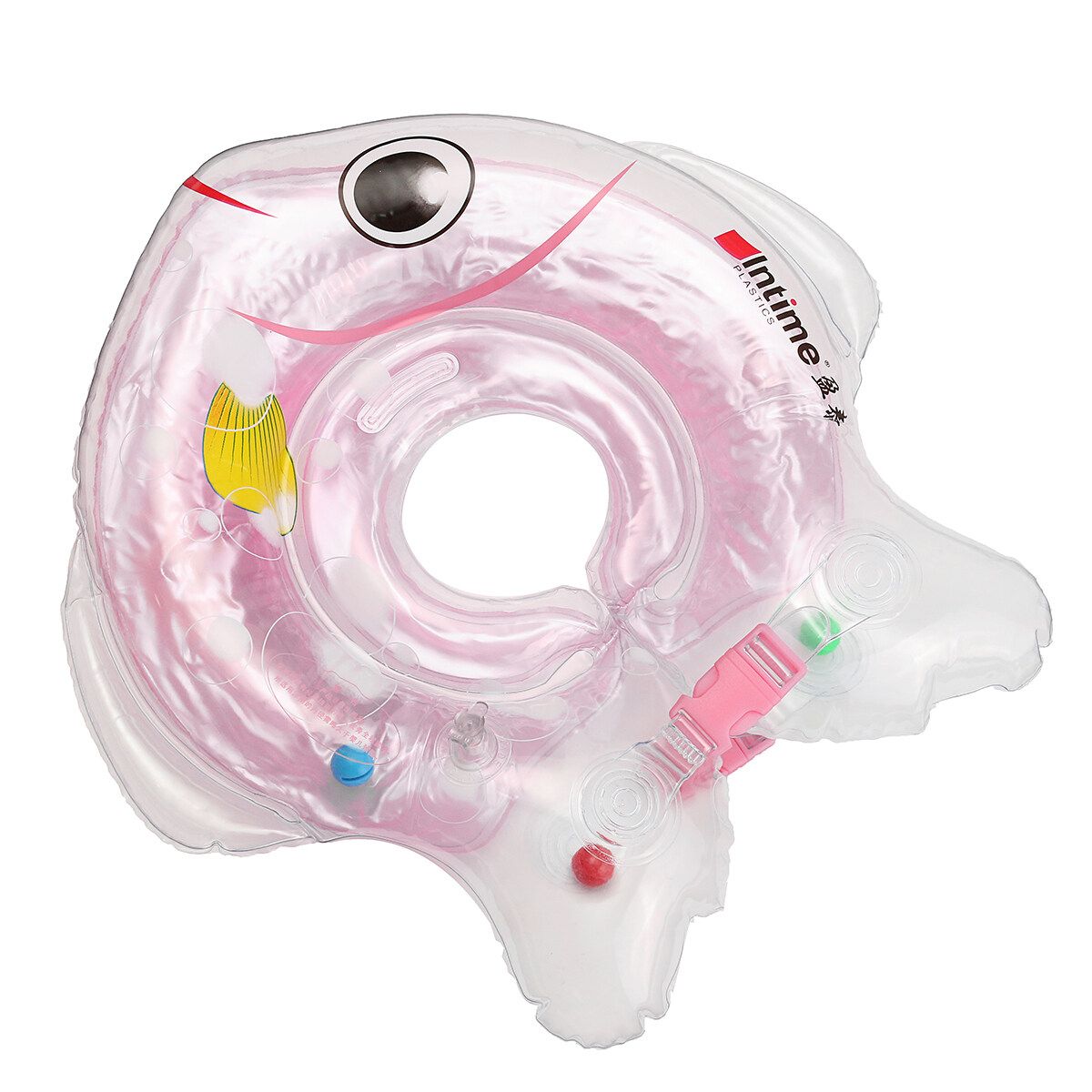 Baby Kids Child Bath Infant Swimming Neck Float Inflatable Ring Pink
