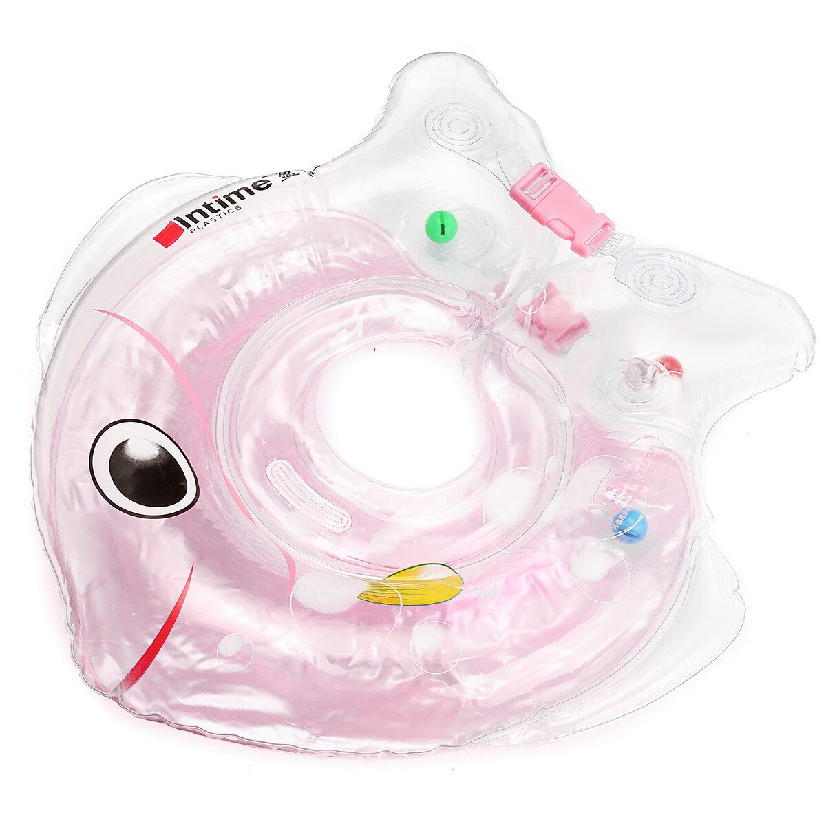 Baby Kids Child Bath Infant Swimming Neck Float Inflatable Ring Pink