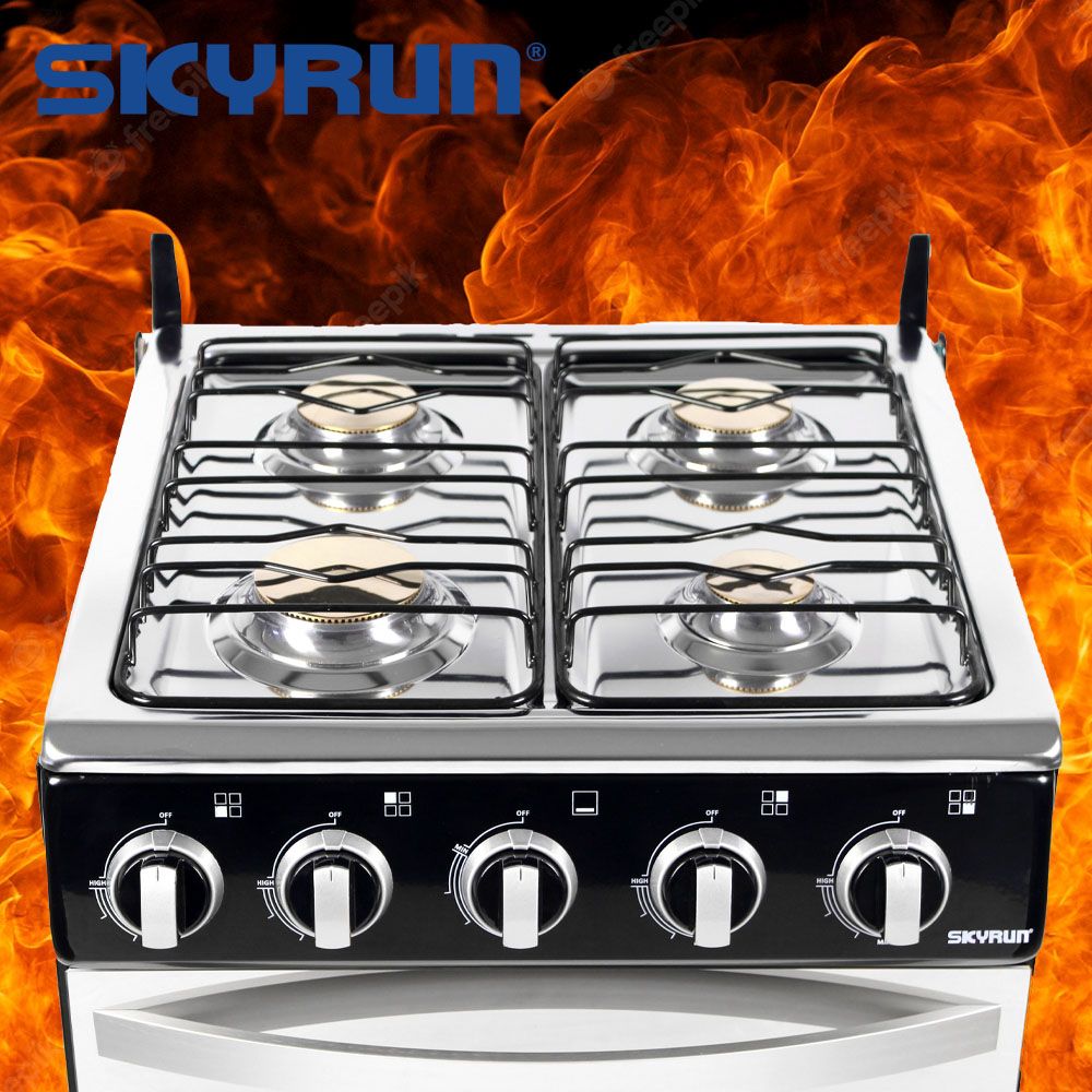 4 Burners（4+0）Gas Cooker (GCS-4G/X) -Black