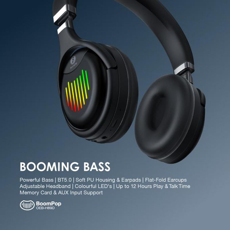 BoomPop Over-Ear Bluetooth Wireless Headphone