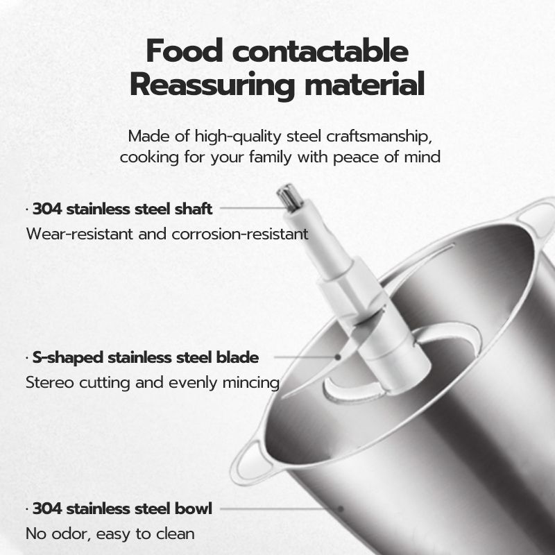 2L Yam Pounder And Multifunctional Food Machine Bowl