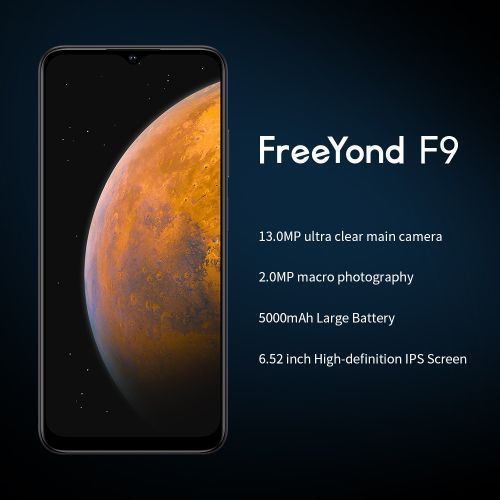 F9,3GB+128GB,4G 6.52" Smartphone 5000mAh,Black