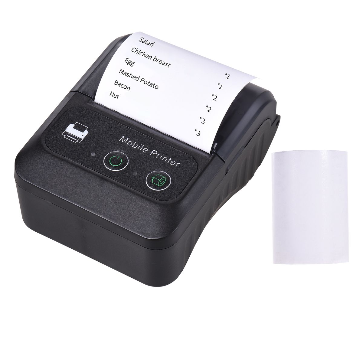 Mini Thermal Printer Wireless Bluetooth Printer 58mm  Paper