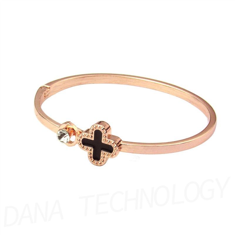 B006 Ladies Elegant Bracelet With Diamonds-Rose Gold-like