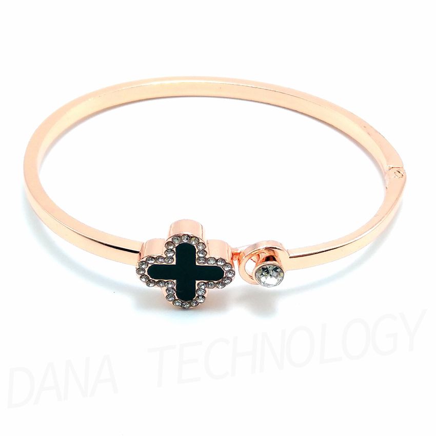 B006 Ladies Elegant Bracelet With Diamonds-Rose Gold-like