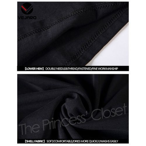 T05 Women's Fashion Short Sleeve T Shirt-Black