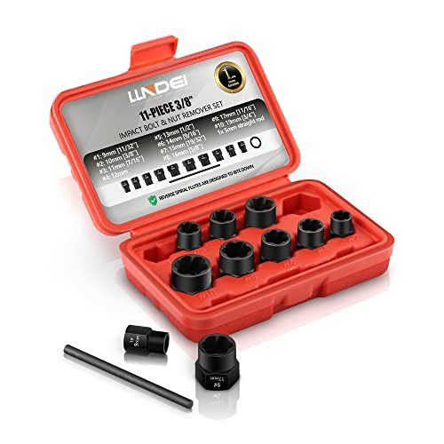 LLNDEI 38Inch Metric Bolt Extractor Set 101 PCS Impact Bolt