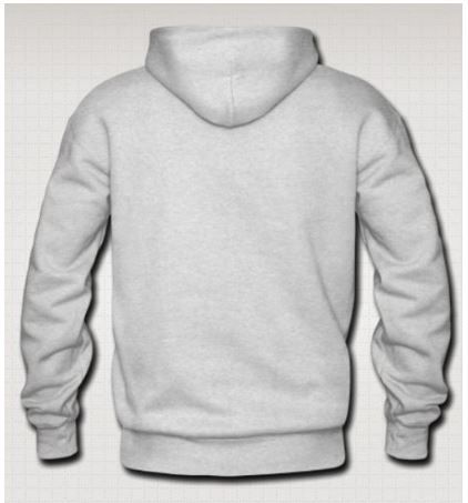 Throne Of Grace Printed Hoodie- Light Grey
