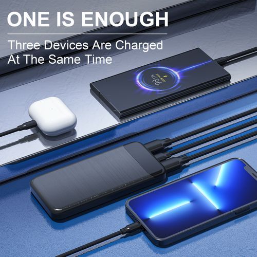 D1 Power Banks 10000MAh Utra Slim Portable Fast Charger
