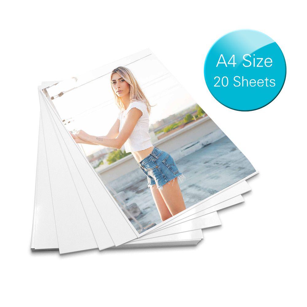 Professional A4 Size 20 Sheets Glossy Photo Paper 8.3 *