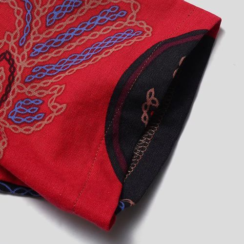 Mens Vintage Patterned Casual Short Sleeve Beach Shirts