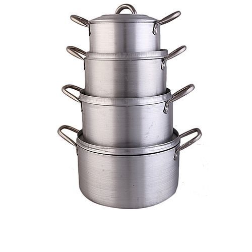 Economy Kitchen Bundle- 4 Set Pots, 1 Kettle, 1 Frying Pan, 1 Set Non-stick Frying Spoon, 1 Small Knife Set And 1 Set Of Table Spoon