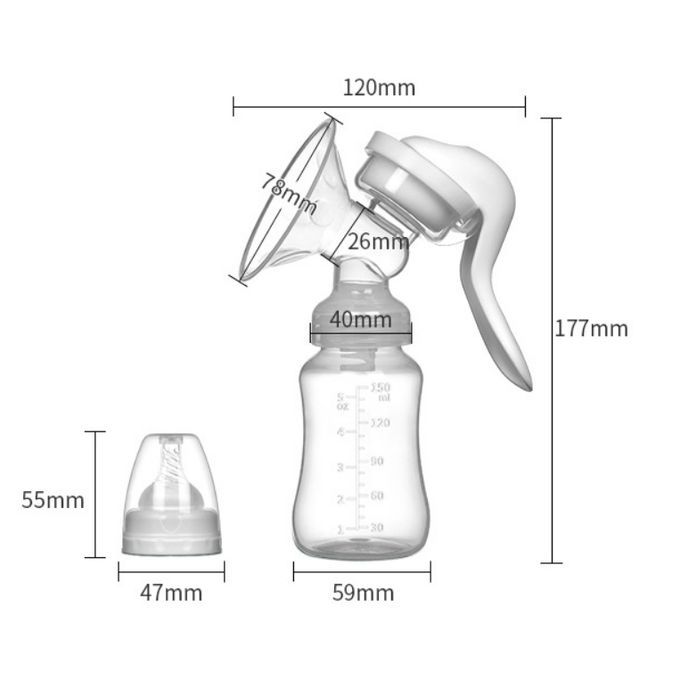 150ML 2 In 1 Baby Feeding Bottle Set Nursing Mother Breast Milk Pump