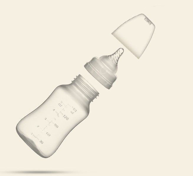 150ML 2 In 1 Baby Feeding Bottle Set Nursing Mother Breast Milk Pump
