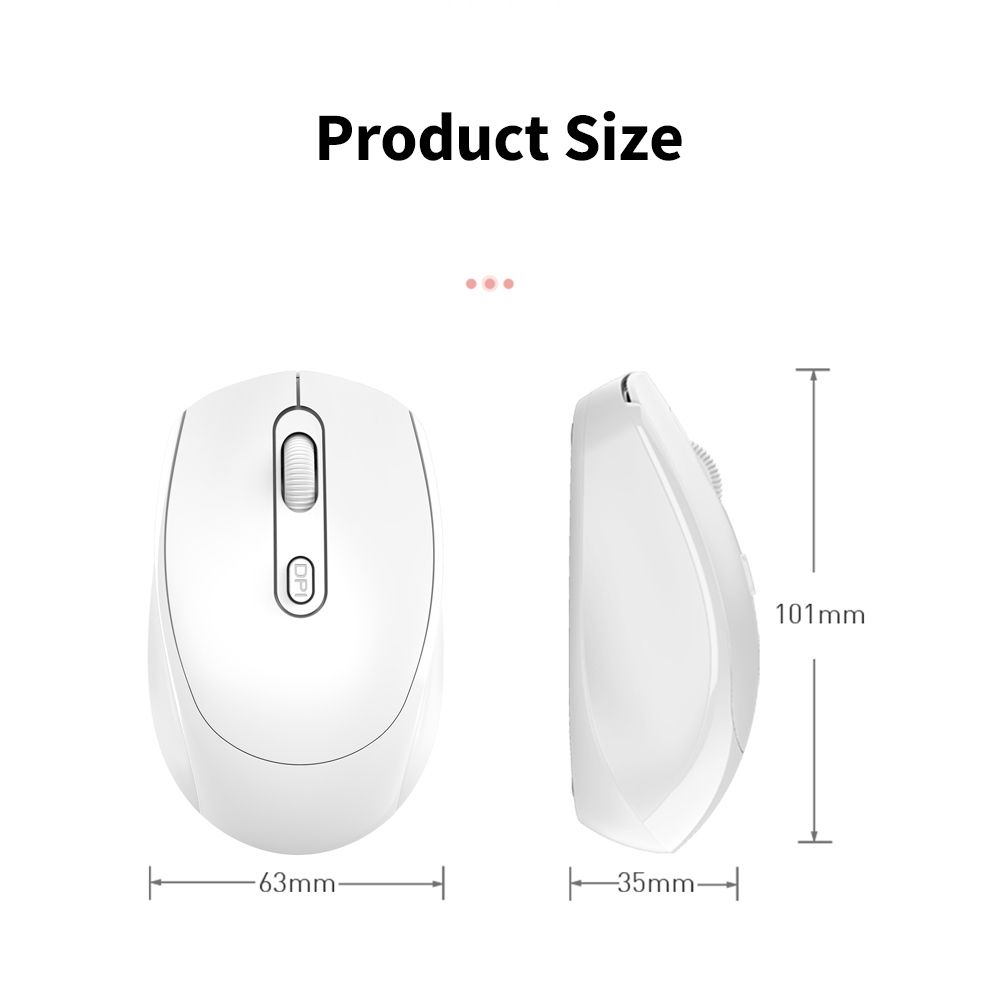 M107 2.4G Wireless Mouse Ergonomic Office Mouse With 3-gear