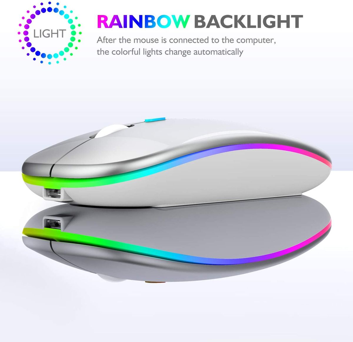Wireless Rechargeable Mouse 2.4G Plus Bluetooth  2 Modes