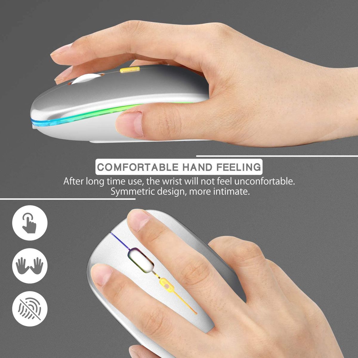 Wireless Rechargeable Mouse 2.4G Plus Bluetooth  2 Modes