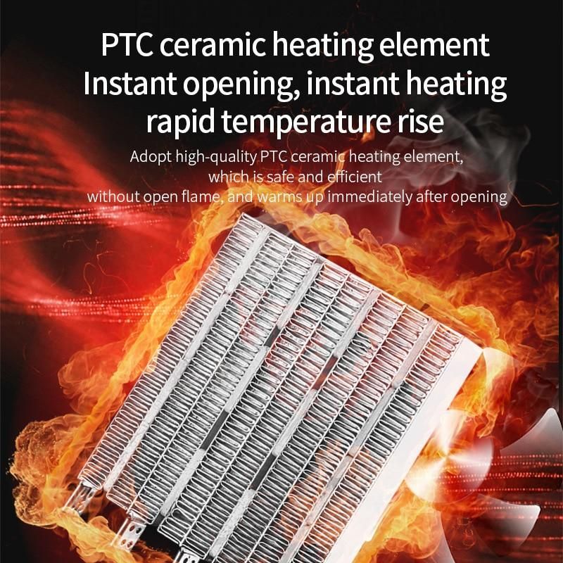 500W Desktop Portable Electric Heater Fan Heater Mini Heater PTC Ceramic Constant Heating Home Bedroom Office