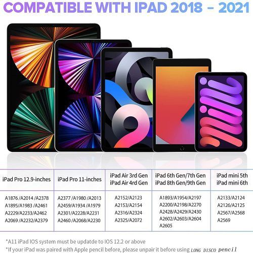 Stylus Pen For Ipad Touch Screens With Palm Rejection For Apple Pencil 2 1 IPad 6th To 9th Gen Ipad Air 3 4 Mini 5 6 After 2018