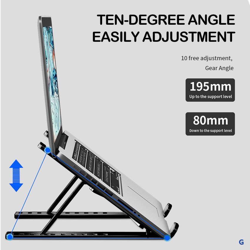 DecoGear Laptop Stand Bracket 10Level Gear Portable Radiator