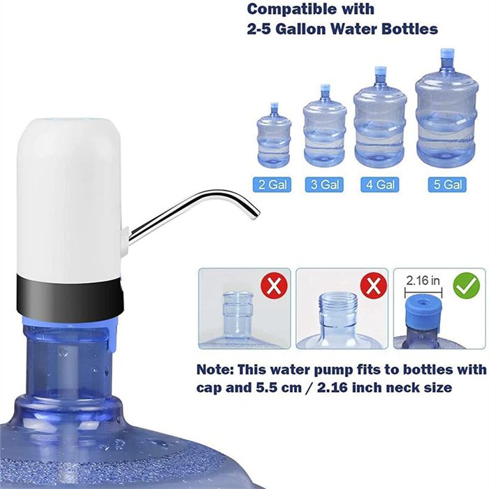 Rechargeable Electric Automatic Water Dispenser USB Charging