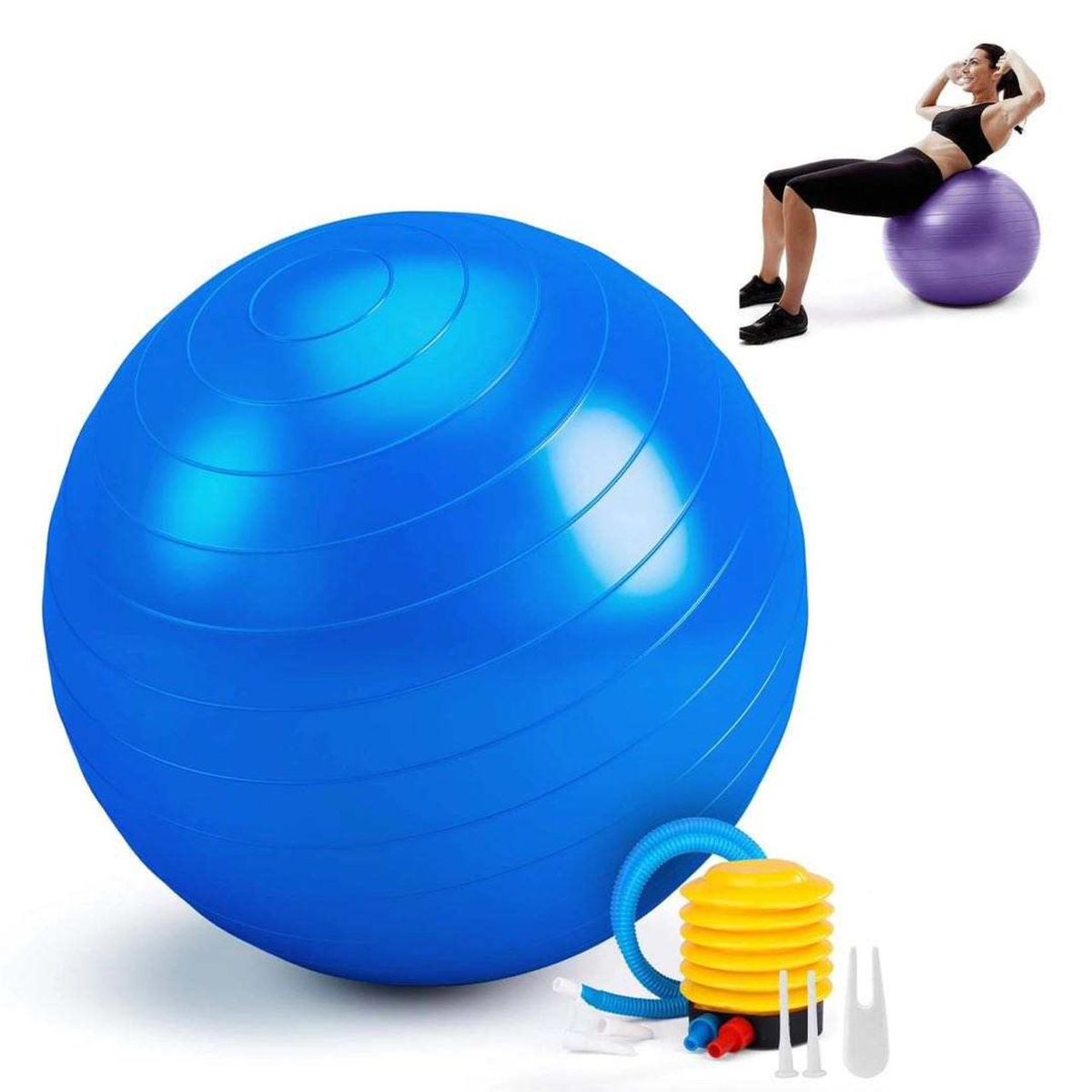 Large 85CM Big Size Premium Exercise GYM Yoga Ball Fitness Pregnancy Birthing + Free Pump