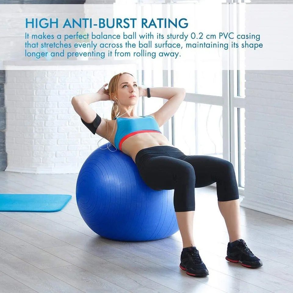 Large 85CM Big Size Premium Exercise GYM Yoga Ball Fitness Pregnancy Birthing + Free Pump