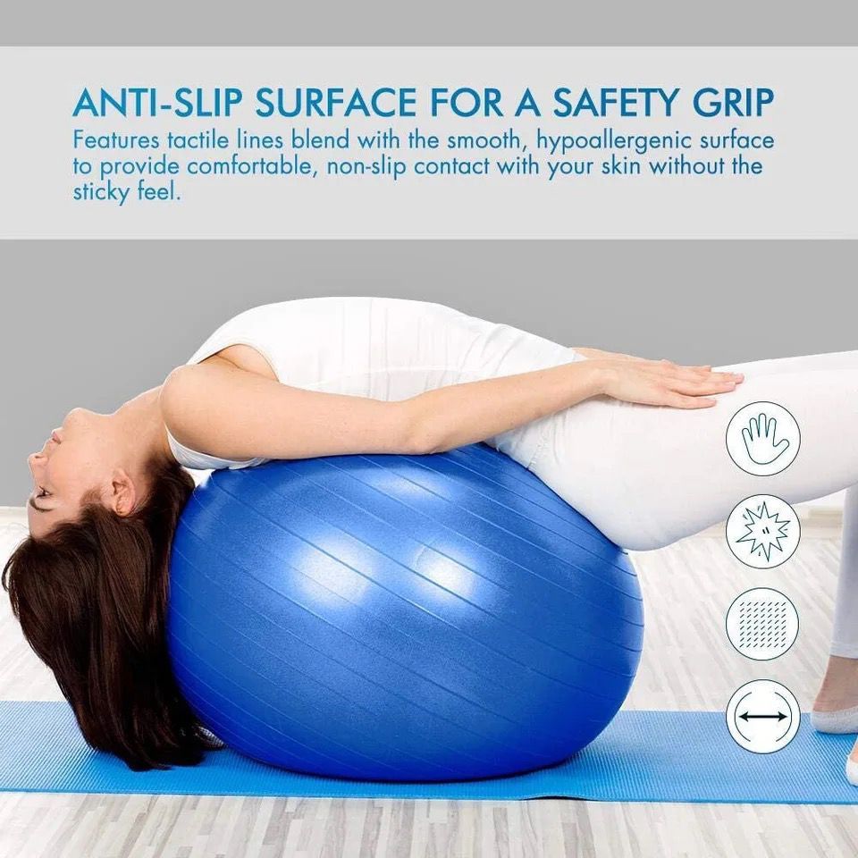 Large 85CM Big Size Premium Exercise GYM Yoga Ball Fitness Pregnancy Birthing + Free Pump