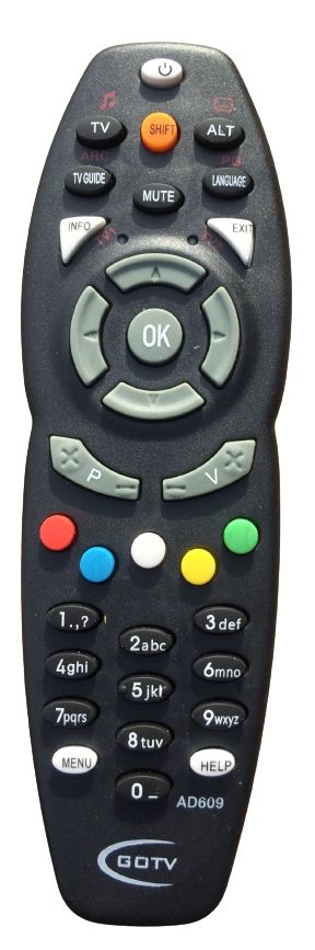 REMOTE CONTROL FOR GoTV DECODER