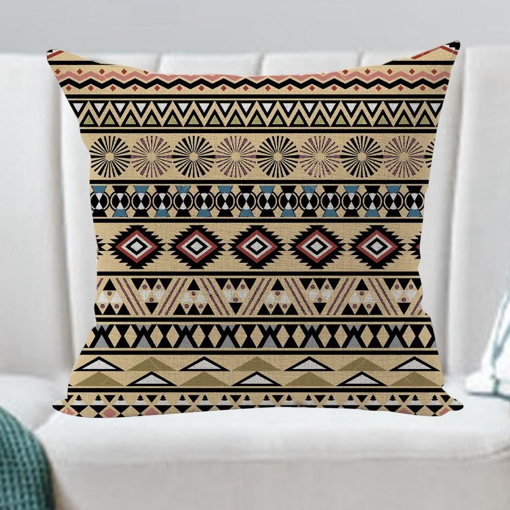 4Pcs Geometric Pattern Single-Sided Pillowcase 2