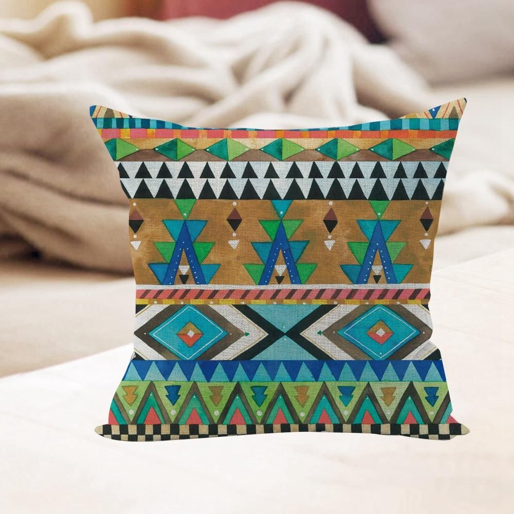 4Pcs Geometric Pattern Single-Sided Pillowcase 2