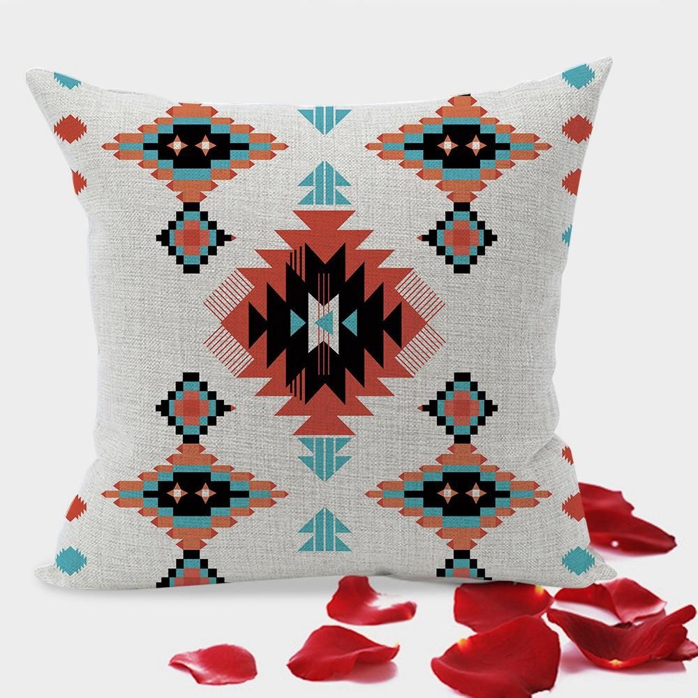 4Pcs Geometric Pattern Single-Sided Pillowcase 2