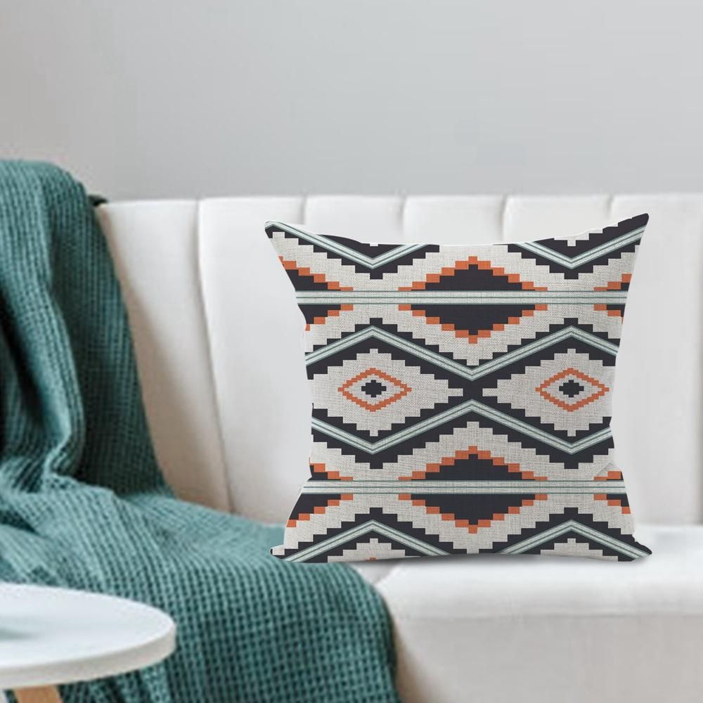 4Pcs Geometric Pattern Single-Sided Pillowcase 2