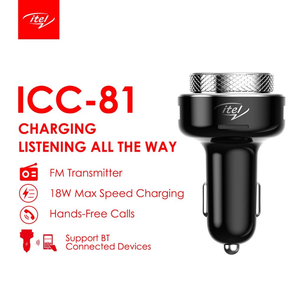 18W Dual Port Fast Car Charger & MP3 FM Transmitter