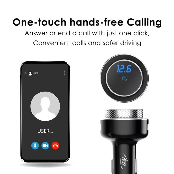 18W Dual Port Fast Car Charger & MP3 FM Transmitter
