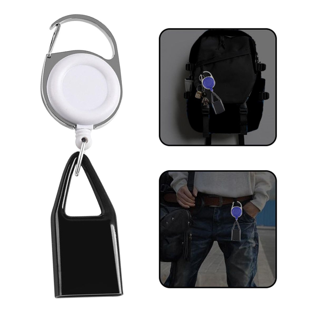 Clip Kitchen Gadgets  Accessories Retractable  Belt White