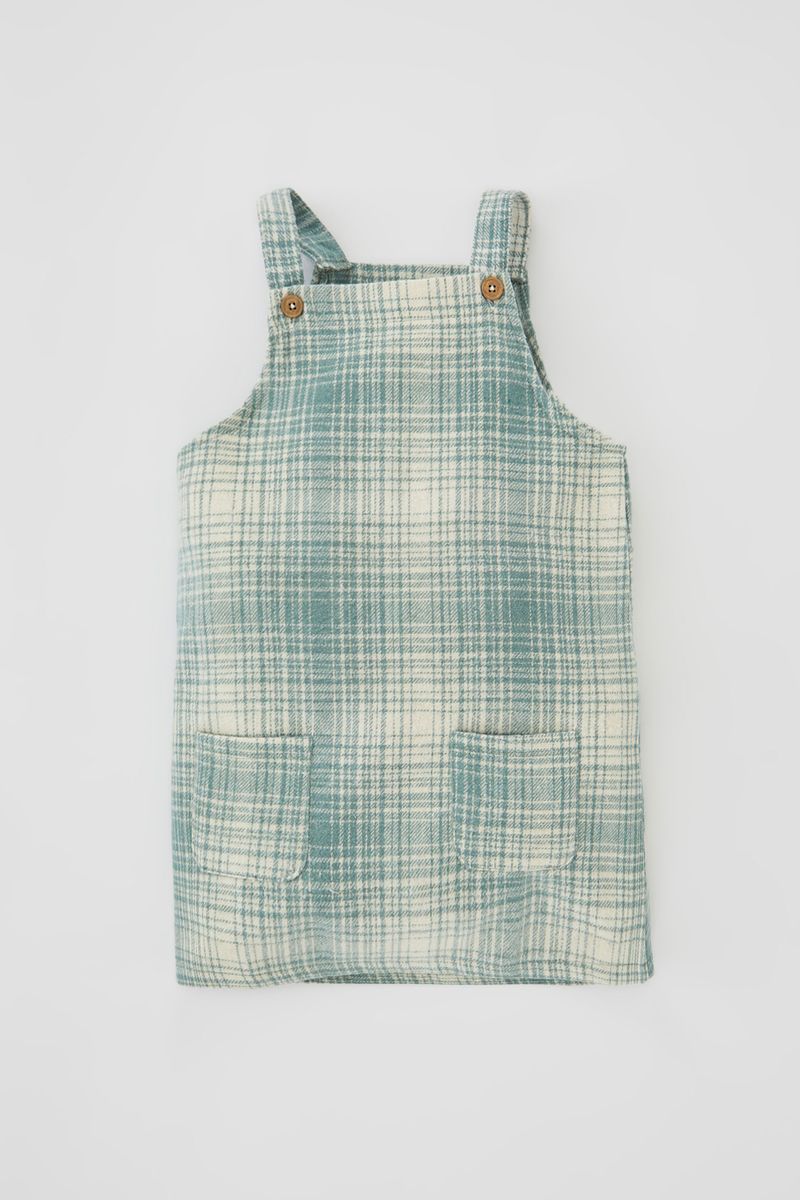 Babygirl Regular Fit Collarless Dress -Turquoise