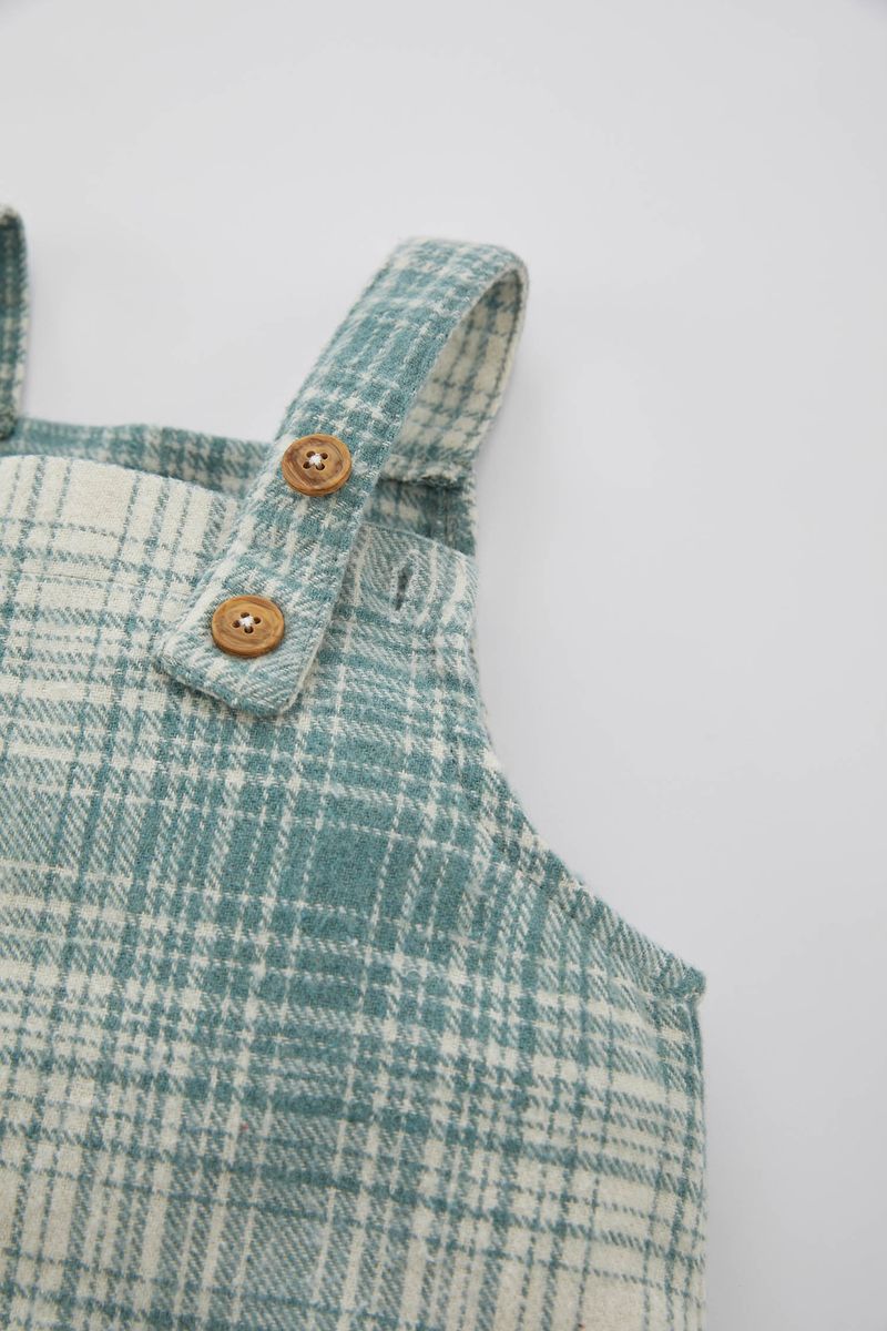Babygirl Regular Fit Collarless Dress -Turquoise
