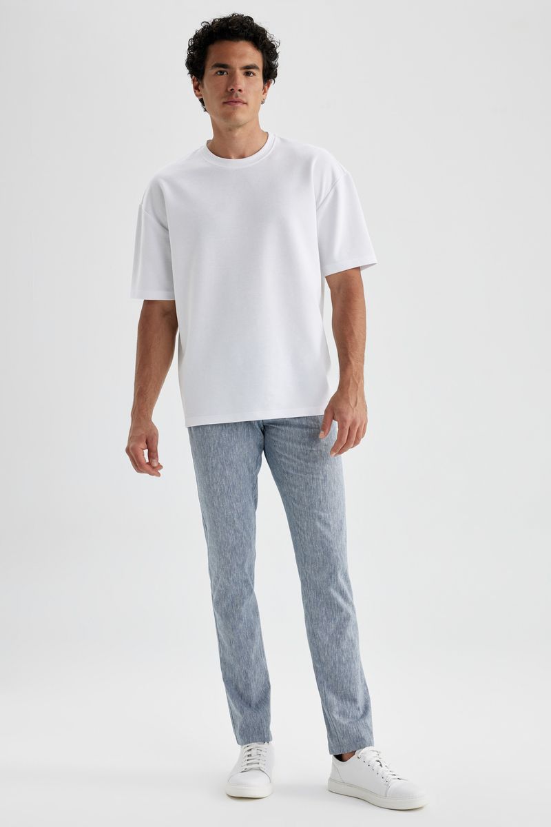 Man Young Regular Fit Woven Trousers - Navy