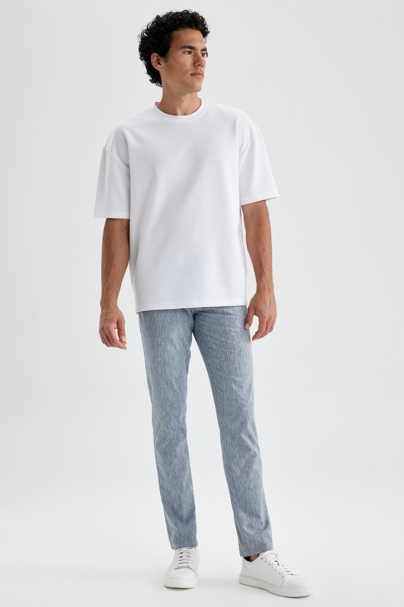 Man Young Regular Fit Woven Trousers - Navy