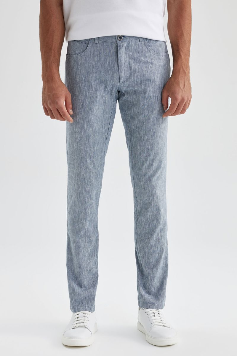 Man Young Regular Fit Woven Trousers - Navy