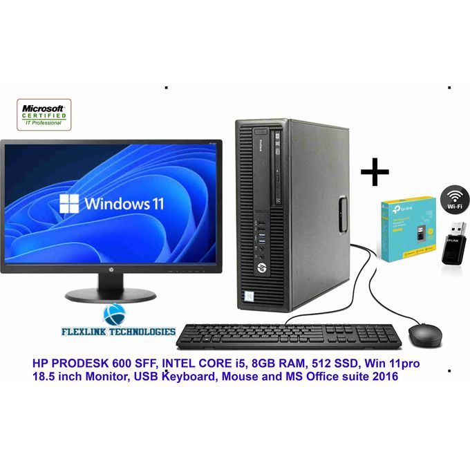Prodesk 600 Sff Core I5 8GB RAM 512 SSD - Win11pro & Office 2016 Preloaded