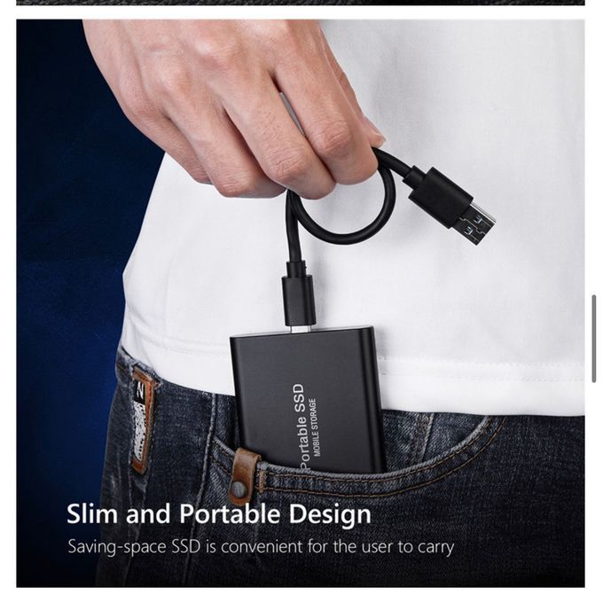 Portable SSD External Hard Drive - 500GB Storage Space