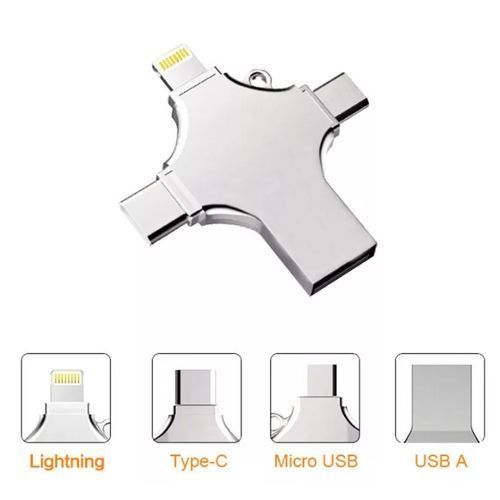 64GB Ultra OTG Micro USB Type-c Lightning 4in1 Flash Drive
